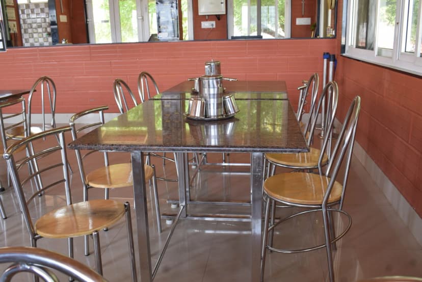 Students and faculty dining at JKKN campus food court seating area